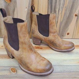 BED STU Rustic Chelsea Boot Tan Leather  Size 11